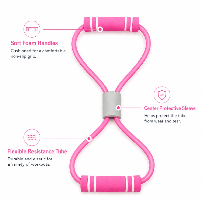 Yoga Fitness At Home - 10pcs Resistance Bands with Foam Sport