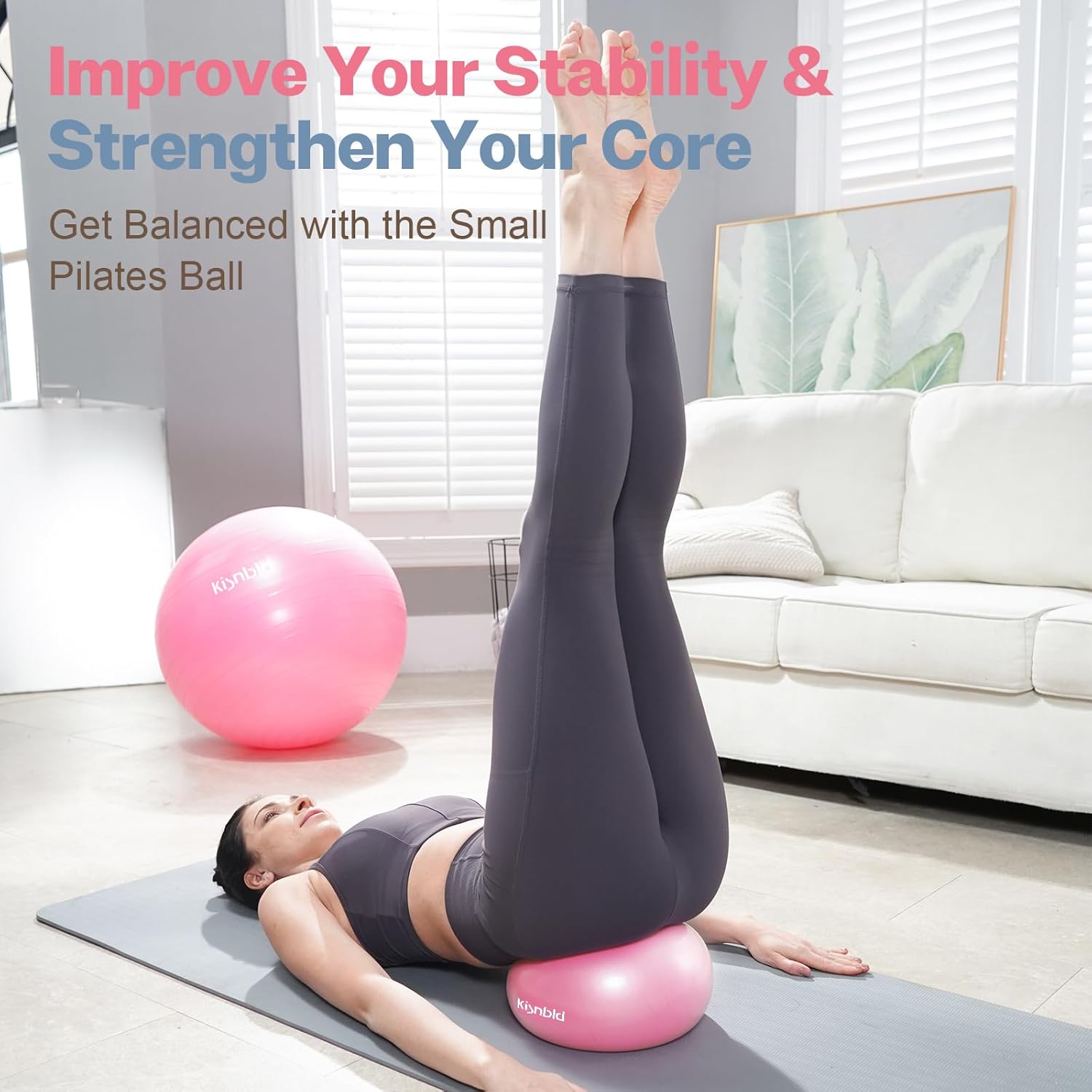 Small Exercise Ball, 9 Inch Mi - Yoga Fitness At Home ulasan dan harga