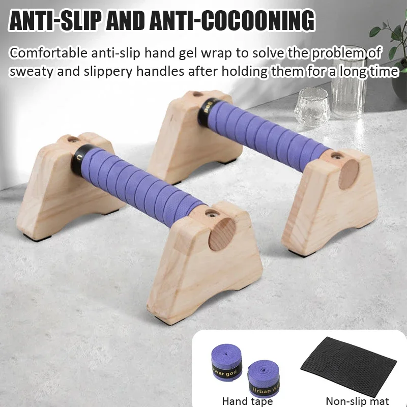 Wooden Push-up Stand Non-SlipP - Push Up Board ulasan dan harga